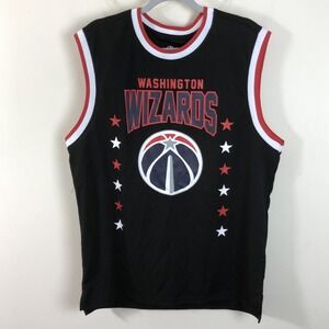 UNK NBA Washington Wizards Basketball Jersey Men's Sz XL Black Red White Stars